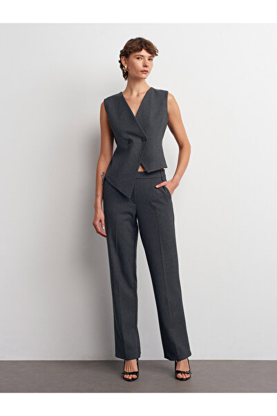 Dilvin 72187 Low Waist Trousers-Anthracite