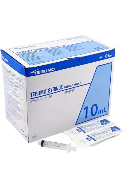 TERUMO محقنة بدون إبرة، 10 مل، قفل لور، معقمة، علبة من 100