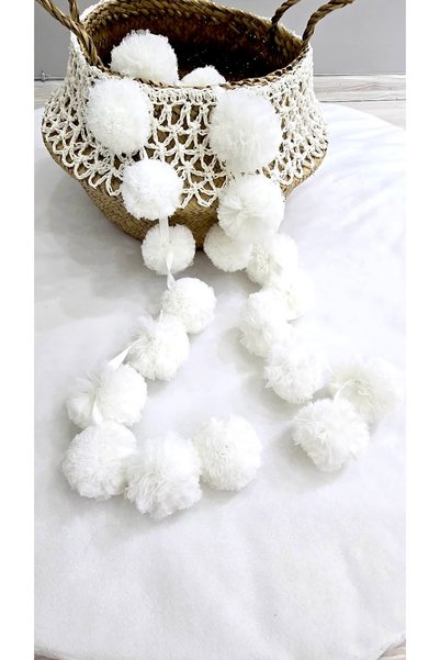 Bila Baby Stqueen Tulle Mini Pompon White