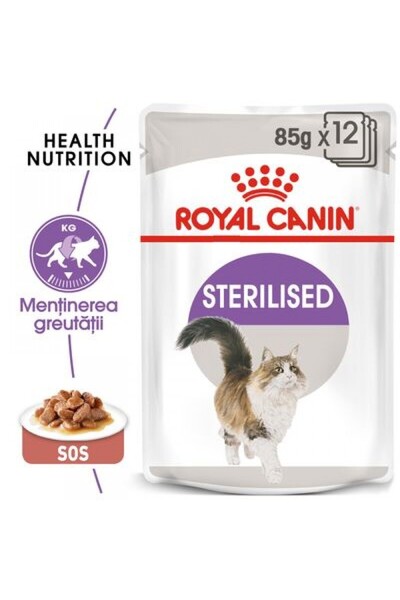 Royal Canin Hrana umeda pentru pisici, Sterilizate in sos, 12x85g
