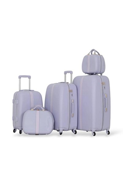 Red Sea Bridal Travel Bag Set - 5 Pieces Includes 3 Trolley Bags and 2 Makeup Bags - with Flexible Covers - 360 Degrees