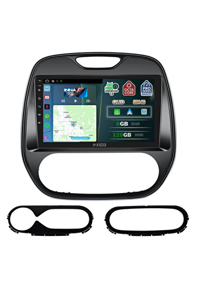 MaxTech Navigatie Renault Captur 2013-2017 dedicata, 8 GB Ram 128 GB Rom OctaCore, Carplay & Android auto