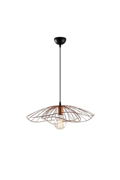 MOİRA Mantar Tekli Tel Sarkıt Avize Mat Bakır, Sarkıt Lamba Aydınlatma Mantar...