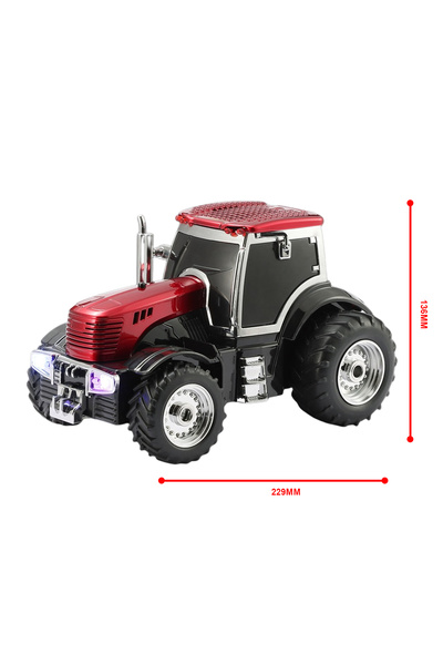 MTL Kırmızı Şarjlı Nostaljik Traktör Tasarımlı Usb/Aux Çıkışlı Fm Radyolu Blu...