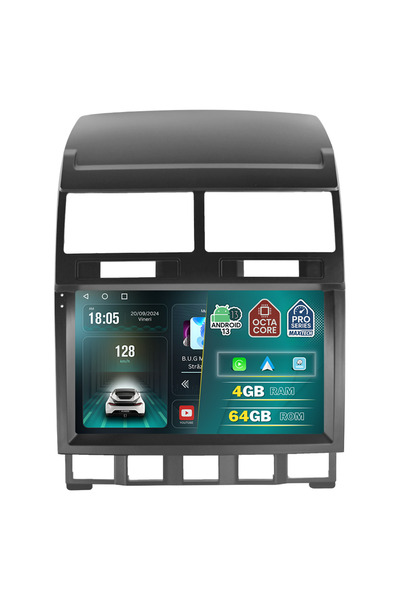 MaxTech Navigatie Volkswagen Touareg 2002-2010 dedicata, 4 GB Ram 64 GB Rom OctaCore, Carplay & Android