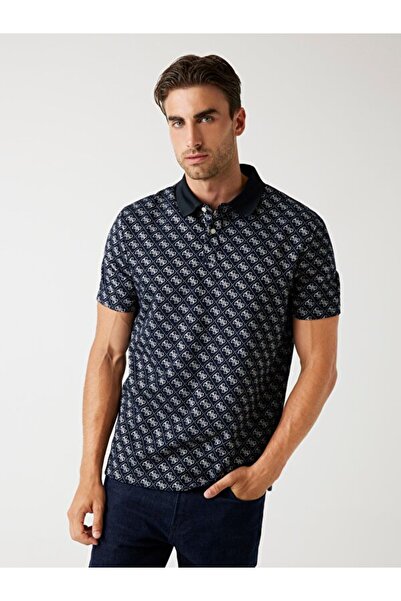 Guess Jacquard Men's Regular Fit Polo T-Shirt