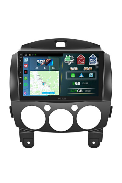 MaxTech Navigatie Mazda 2 (2007-2014) dedicata, 8 GB Ram 128 GB Rom OctaCore, Carplay & Android auto
