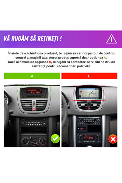 MaxTech Navigatie Peugeot 207 (2009-2013) dedicata, 4 GB Ram 64 GB Rom OctaCore, Carplay & Android auto