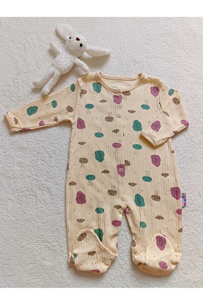 Bilge Trend Baby Girl Boy 100% Cotton 3 Pieces Combed Cotton Buttoned Jumpsuit Set