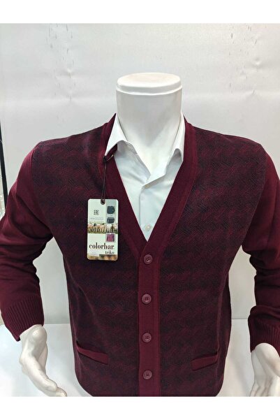 COLORBAR TRİKO Güncüoğlu Buttoned Wool Knit Men's Cardigan