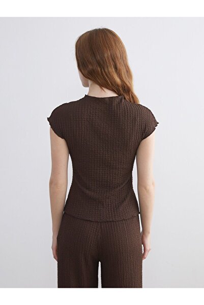 LC Waikiki Xside Crew Neck Textured Women's Bodysuit