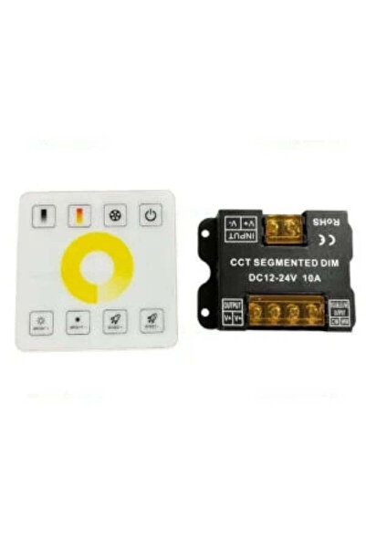RFAN LED Strip Controller 12-24V, CCT, 3 Colors, with Remote Control, 10A