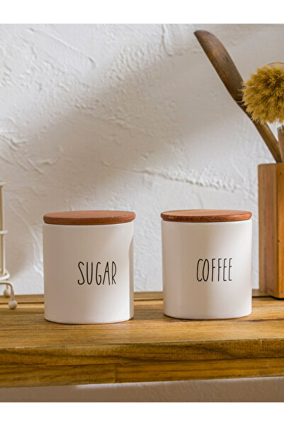LC Waikiki Create Your Style from Uzg Store | Ceramic Salt and Pepper Shakers with Wooden Lid