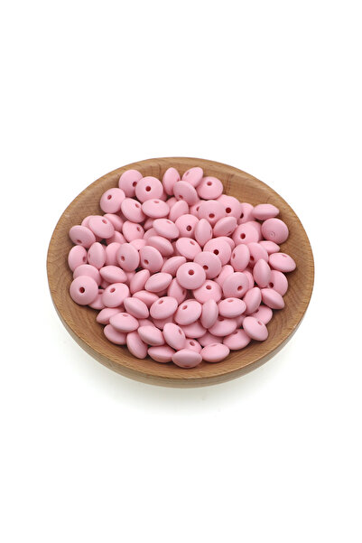 Choice31 خرز عدس سيليكوني وردي كوارتز 12 مم، 100 قطعة/عبوة، خرز فاصل سائب 12 ...