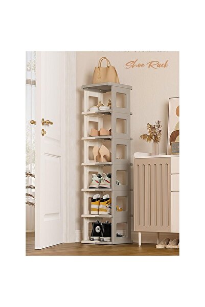 COOYA 7 Tiers Shoe Rack Organizer for Closet Entryway, Stackable Sneaker Storage, Storage containers Bins