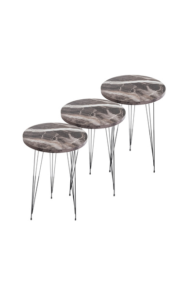 casa rosa Serving Coffee Tables Set Of 3 Pieces 34cm Wooden
