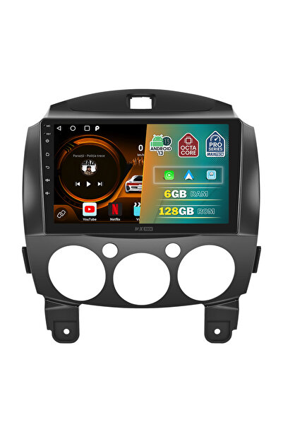 MaxTech Navigatie Mazda 2 (2007-2014) dedicata, 6 GB Ram 128 GB Rom OctaCore, Carplay & Android auto