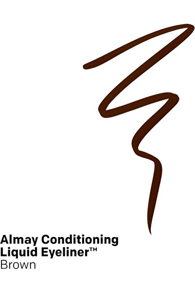ALMAY Conditioning Liquid Eyeliner, Longwearing, Waterproof, Hydrating, 20 Brown, 0.03 fl oz