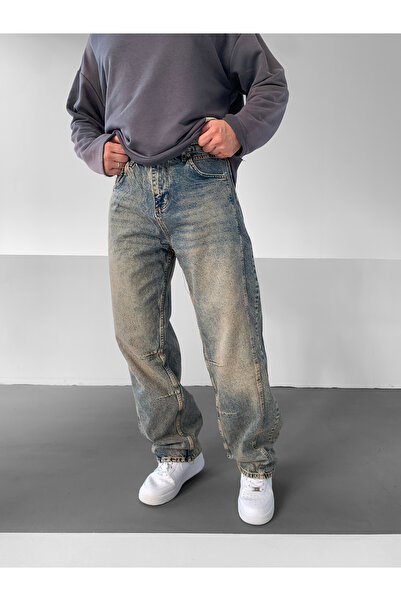 NO1 KONSEPT Vintage Look Distressed Baggy Jeans