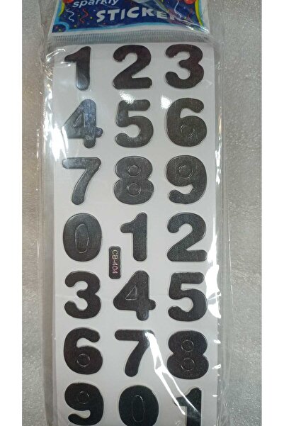 BADE TOYS Sparkly STICKERS Harfler RakamlarTemalı Kabartma Stıcker 2 Kartela
