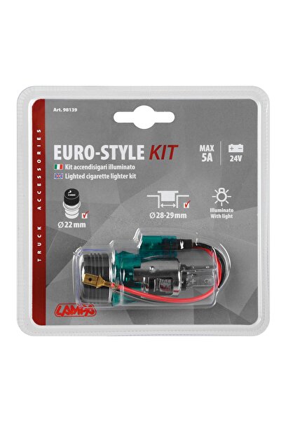 Lampa Brichetă auto iluminată LAM98139, Euro-Style, 24V, culoare verde