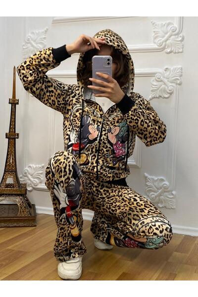 Samesa Digital Print Mick Mause Detailed Hoodie Tracksuit Set