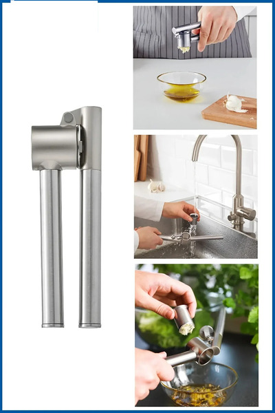 Primo Plus Stainless Steel Garlic Press Silver 14cm