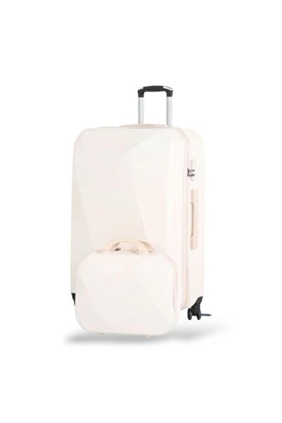 Red Sea Travel bag set - 5 pieces, including 3 trolley bags and 2 makeup bags - with flexible covers - and a fixed digital lock