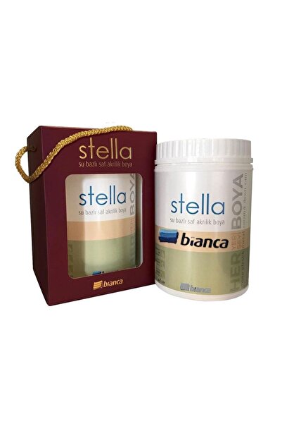 Bianca Stella Su Bazlı Saf Akrilik Siyah Boya 1000 ml