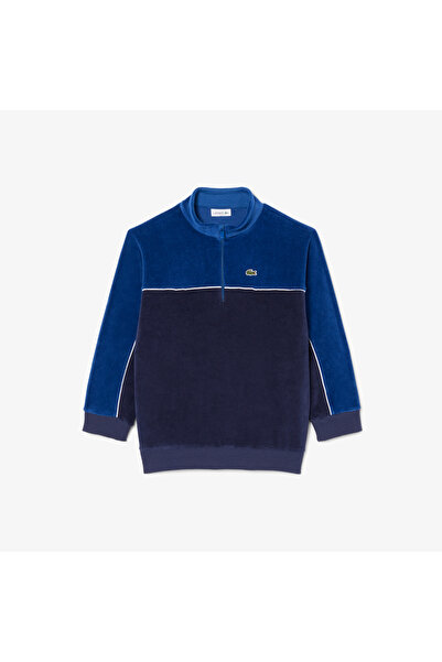 Lacoste سويت شيرت مخملي بسحاب متعدد الألوان - SJ2466-00-FMP