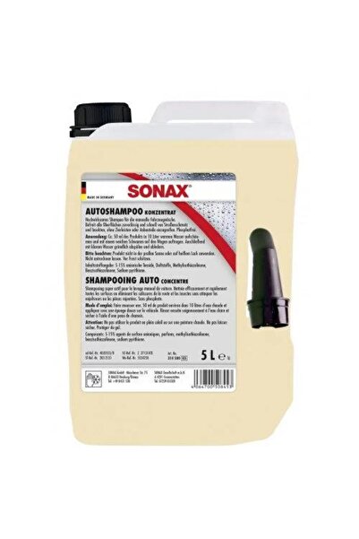 Sonax Șampon Auto Concentrat Gloss, 5 Litri, Fără Fosfați, pH Neutru - Cod 314500