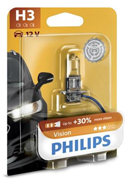 Philips Bec Proiector H3 12V Vision - Model 12336PRB1 (Blister)