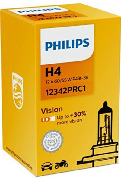 Philips Car headlight bulb H4 60/55W 12V, Vision model, box packaging, 12342PRC1