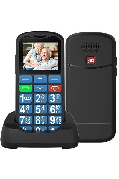CZAY Seniors Mobile Phone with Large Keys CZAY®, Romanian Language, Strong Volume, Large LCD Screen, Color, Radio, 4G