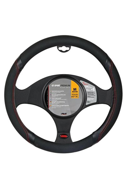 Lampa Husă Volan GT-Sport Premium, Material Ultra-Moale, Mărimea M (37-39 cm), Negru, Cod