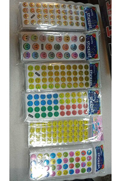 BADE TOYS Sparkly STICKERS EMOJİ Temalı Kabartma Stıcker 6 Kartela