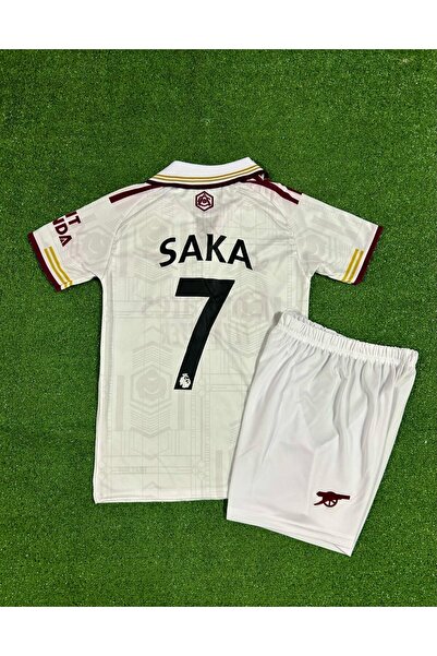 BYSPORTAKUS Arsenal 2025/26 Yeni Sezon Bukayo Saka Deplasman Çocuk Forması (B...