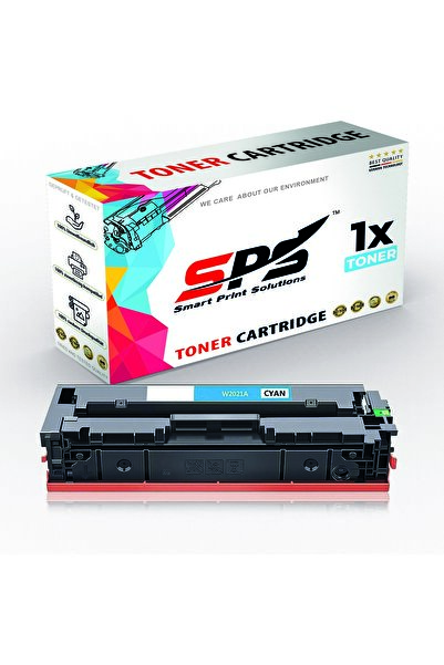 Smart Print Solutions خراطيش حبر متوافقة مع SPS لطابعات HP | W2021A 414A | لون سماوي واحد | إنتاجية تصل إلى 2400 صفحة