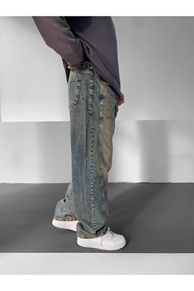 NO1 KONSEPT Vintage Look Distressed Baggy Jeans
