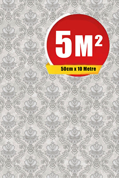 Bien Duvar Kağıtları Zümrüt Exclusive 5620 Gri Küçük Damask Desen Duvar Duvar...