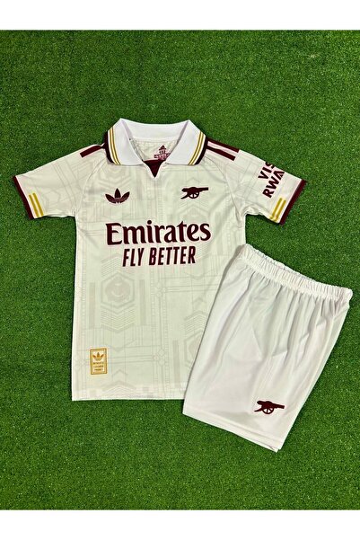 BREATHLESS Arsenal 2025/26 Yeni Sezon Viktor Gyökeres Deplasman Çocuk Forması (Beyaz)