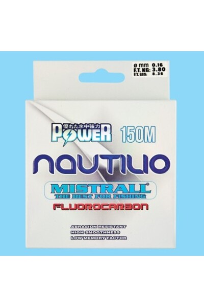 MİSTRALL Nautilio 150 m monofilament nylon, with fluorocarbon coating, invisible in water 0.16 mm