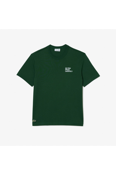 Lacoste Cotton Pique Effect Slogan Back T-shirt - TH0133-00-132