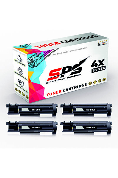 Smart Print Solutions خراطيش حبر متوافقة مع SPS لطابعات Brother | TN-B021 | 4 خراطيش حبر سوداء | 2600 صفحة