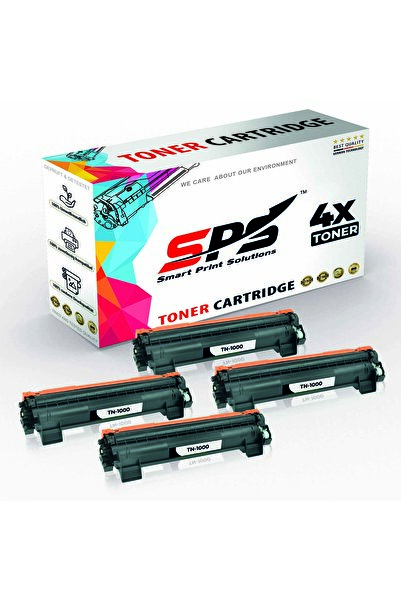 Smart Print Solutions خراطيش حبر متوافقة مع SPS لطابعات Brother | TN-1000 | 4 خراطيش سوداء | 1000 صفحة