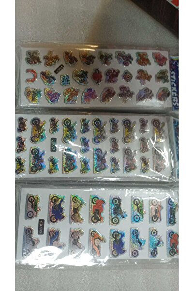BADE TOYS Sparkly STICKERS MOTORSİKLET Temalı Kabartma Stıcker 3 Kartela