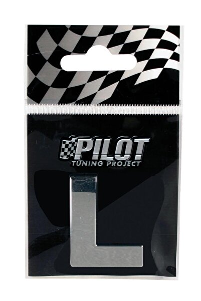 Lampa Ornament Autoadeziv Cromat 3D LAM07872, Litera "L", Înălțime 28 mm, Model Type 3