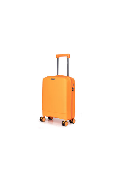 Prince Travelling Un Breakable PP Hard Luggage (8 Wheels) Glider 20 Inch 40Litre Small - Candy Orange