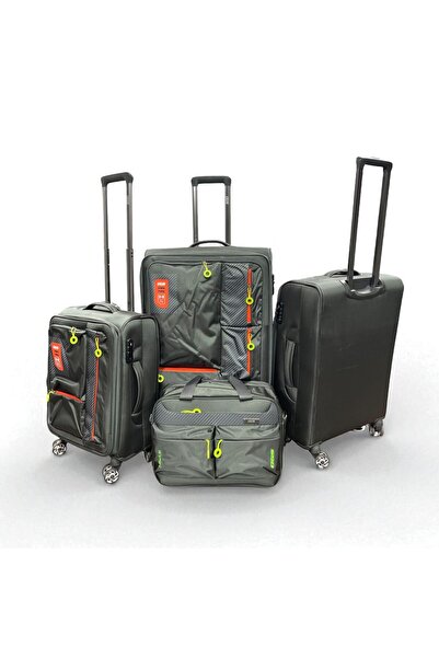OGS 4-piece suitcase set (28 - 24 - 20 - 16) in elegant black