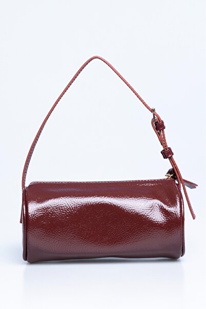 KISCHE Cylinder Burgundy Premium Leather Hand and Shoulder Bag